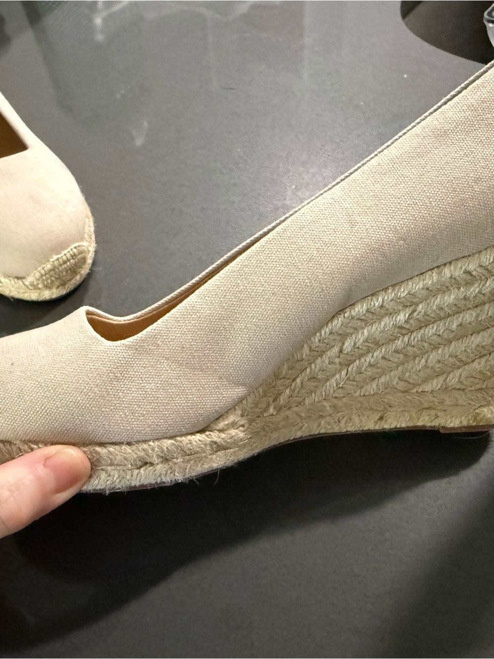 J. Crew Natural Canvas Espadrille Wedge Heels